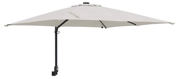 Vrtni suncobran S LED lampica Pijesak 248,5 x 247,5 x 160 cm - Smeđa / 248,5 x 247,5 x 160 cm