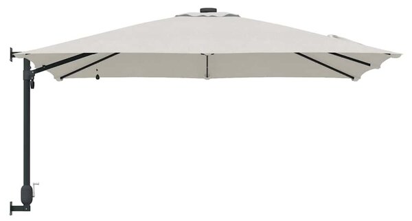 Vrtni suncobran S LED lampica Pijesak 248,5 x 247,5 x 160 cm - Smeđa / 248,5 x 247,5 x 160 cm