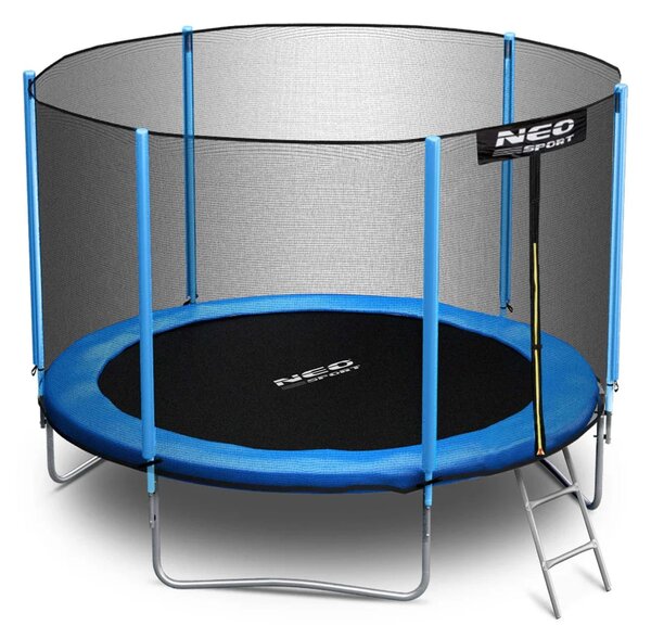Vrtni trampolin Neo-Sport, Ø 312 cm (10 ft), vanjska mreža i ljestve, plava