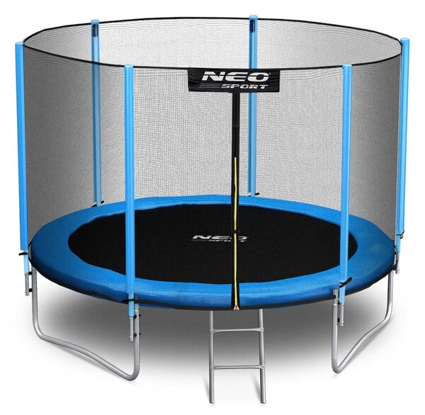 Vrtni trampolin Neo-Sport, Ø 312 cm (10 ft), vanjska mreža i ljestve, plava