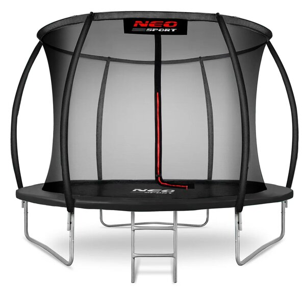 Profilirani vrtni trampolin Neo-Sport, Ø 312 cm (10 ft), unutarnja mreža, siva, var. NS-10C231