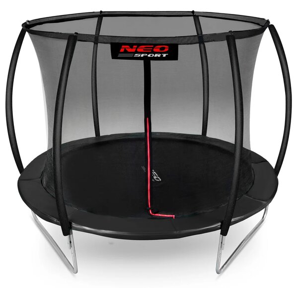 Profilirani vrtni trampolin Neo-Sport, Ø 312 cm (10 ft), unutarnja mreža, siva, var. NS-10C231