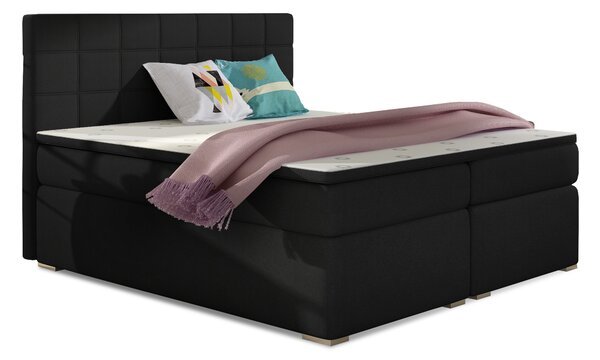Zondo Bračni krevet Boxspring 180 cm Abbie (crna) (s madracima). 1027424