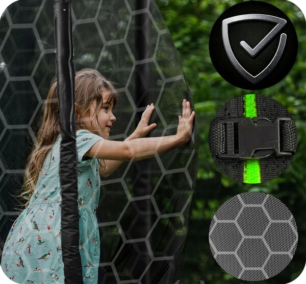 Profilirani vrtni trampolin Neo-Sport NS-08C221 252 cm, 8 ft, unutarnja mreža