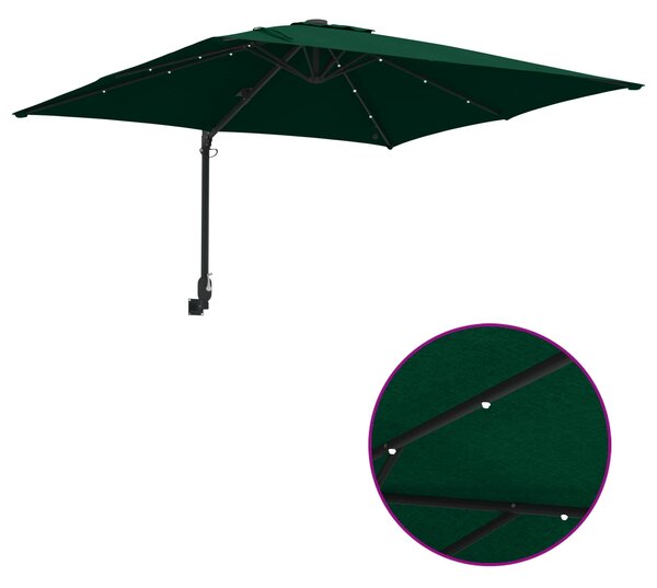 Vrtni suncobran Zelena 248,5 x 247,5 x 160 cm Poliester i čelik - Zelena / 248,5 x 247,5 x 160 cm