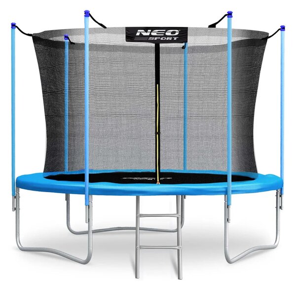 Vrtni trampolin Neo-Sport, Ø 312 cm (10 ft), unutarnja mreža i ljestve, plava