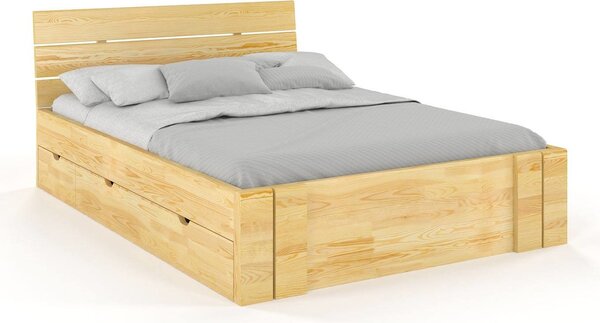 Zondo Bračni krevet 160 cm Naturlig -Tosen High Drawers (borovina). 800208