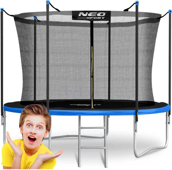 Vrtni trampolin Neo-Sport NS-08W241 252 cm, 8 ft, unutarnja mreža i ljestve