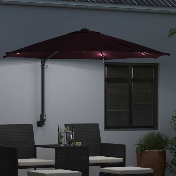 Vrtni suncobran Bordeaux Crvena 248 x 248 x 148 cm - Crvena / 248 x 248 x 148 cm