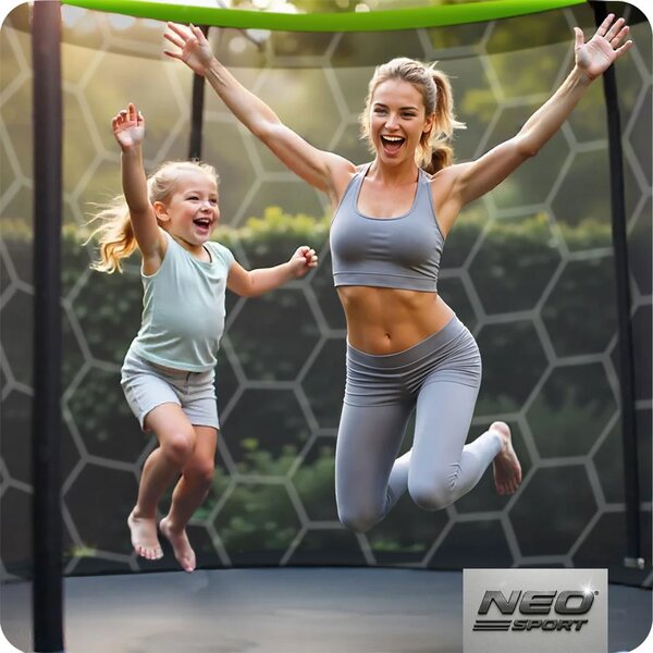 Profilirani vrtni trampolin Neo-Sport NS-08C221 252 cm, 8 ft, unutarnja mreža