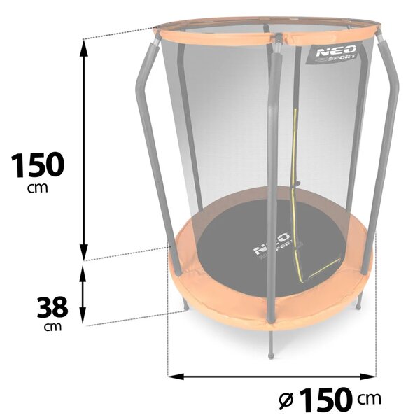 Dječji vrtni trampolin Neo-Sport, Ø 152 cm (5 ft)