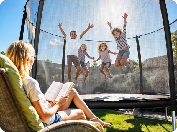 Unutarnja mreža za trampolin Neo-Sport 252 cm, 8 ft, 6 stupova