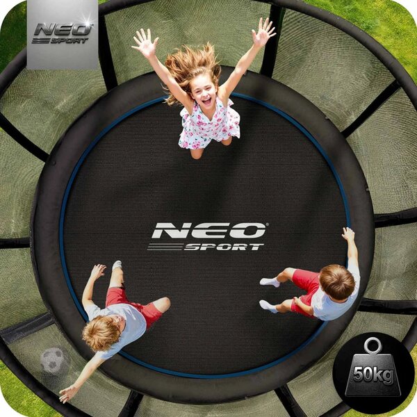 Vrtni trampolin Neo-Sport NS-06Z221 183 cm, 6 ft, vanjska mreža i ljestve