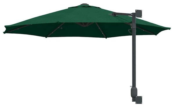 Vrtni suncobran Zelena 248 x 248 x 148 cm Poliester i čelik - Zelena / 248 x 248 x 148 cm