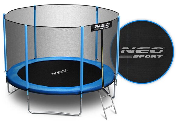 Vrtni trampolin Neo-Sport 183 cm, 6 ft, vanjska mreža i ljestve