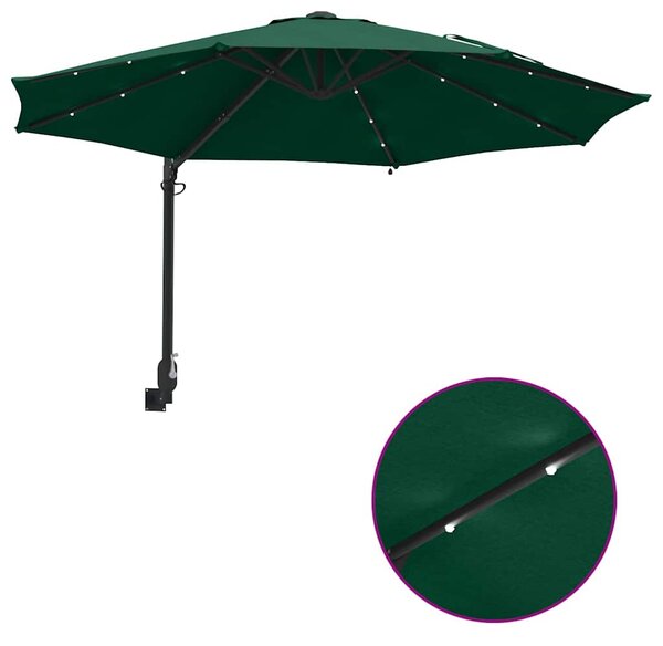 Vrtni suncobran Zelena 248 x 248 x 148 cm Poliester i čelik - Zelena / 248 x 248 x 148 cm