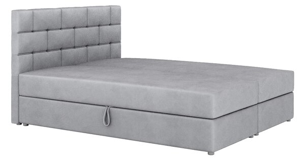Zondo Bračni krevet Boxspring 160x200 cm Waller (siva) (s podnicom a madracem). 1007732