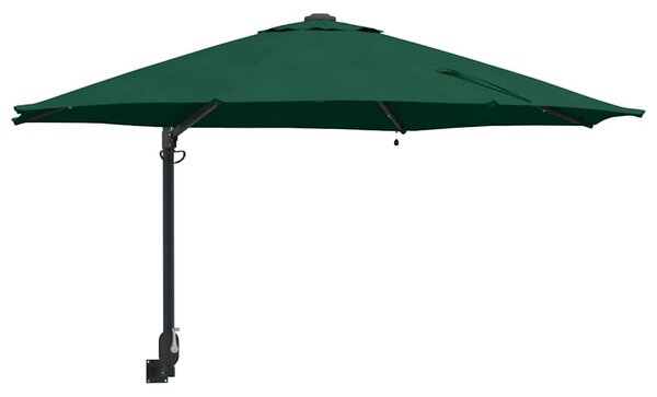 Vrtni suncobran Zelena 248 x 248 x 148 cm Poliester i čelik - Zelena / 248 x 248 x 148 cm
