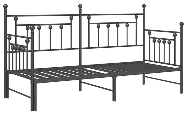 Krevet na kat Crna 75 x 190 cm Čelik - Crna / 75 x 190 cm