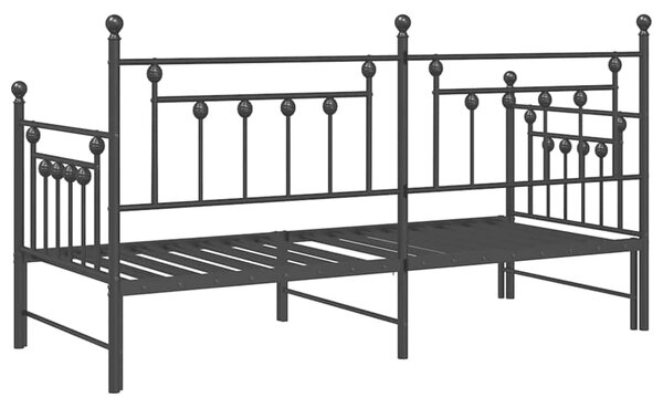 Krevet na kat Crna 75 x 190 cm Čelik - Crna / 75 x 190 cm