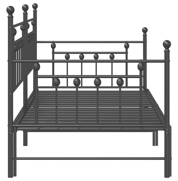 Krevet na kat Crna 90 x 190 cm Čelik - Crna / 90 x 190 cm