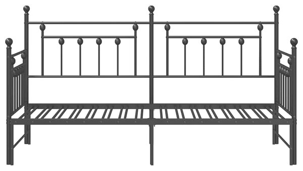 Krevet na kat Crna 75 x 190 cm Čelik - Crna / 75 x 190 cm
