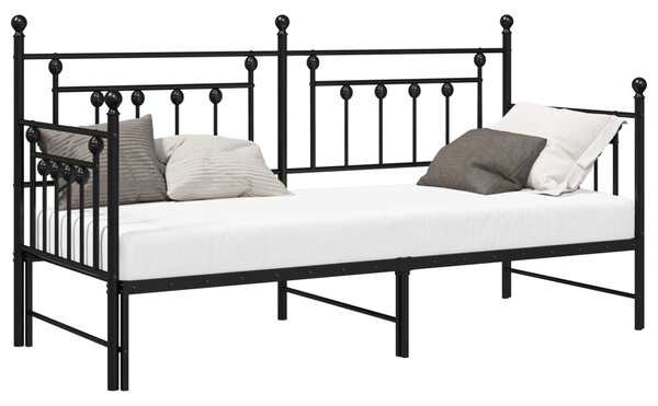 Krevet na kat Crna 75 x 190 cm Čelik - Crna / 75 x 190 cm