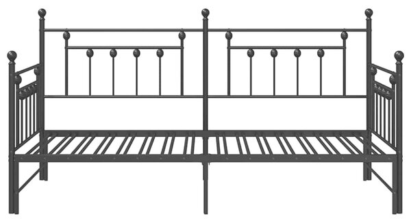 Krevet na kat Crna 90 x 190 cm Čelik - Crna / 90 x 190 cm