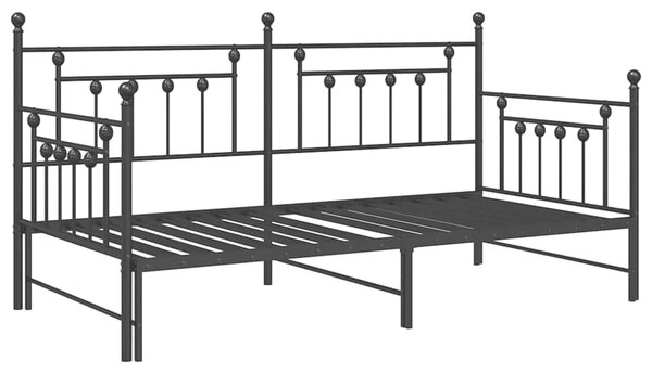 Krevet na kat Crna 90 x 190 cm Čelik - Crna / 90 x 190 cm