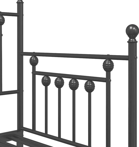 Krevet na kat Crna 75 x 190 cm Čelik - Crna / 75 x 190 cm
