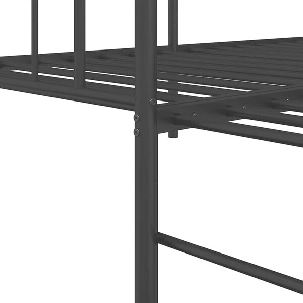Krevet na kat Crna 90 x 190 cm Čelik - Crna / 90 x 190 cm