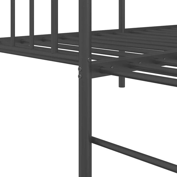 Krevet na kat Crna 75 x 190 cm Čelik - Crna / 75 x 190 cm