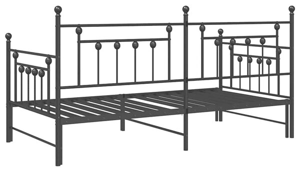 Krevet na kat Crna 90 x 190 cm Čelik - Crna / 90 x 190 cm