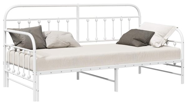 Krevet na kat Bijelo 107 x 203 cm Čelik s prahom premazan - Bijela / 107 x 203 cm