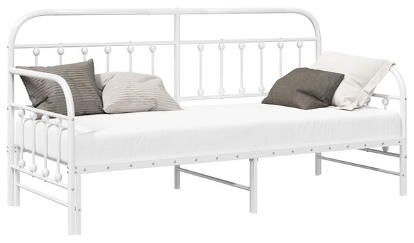 Krevet na kat Bijelo 75 x 190 cm Čelik s prahom premazan - Bijela / 75 x 190 cm