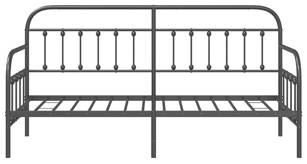 Krevet na kat Crna 80 x 200 cm Čelik s prahom premazan - Crna / 80 x 200 cm