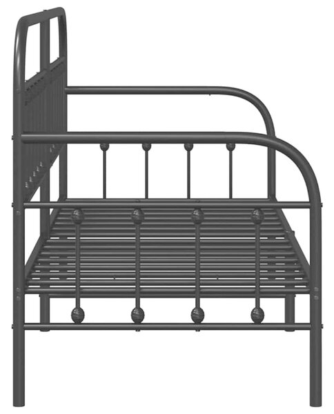 Krevet na kat Crna 80 x 200 cm Čelik s prahom premazan - Crna / 80 x 200 cm