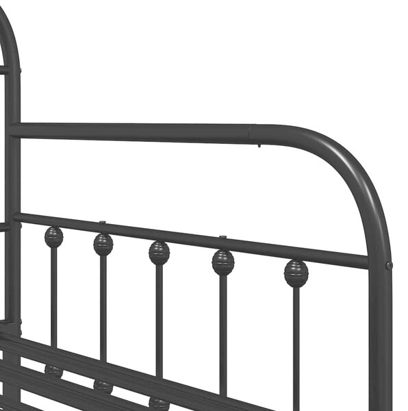 Krevet na kat Crna 90 x 200 cm Čelik s prahom premazan - Crna / 90 x 200 cm