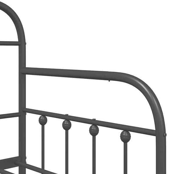 Krevet na kat Crna 80 x 200 cm Čelik s prahom premazan - Crna / 80 x 200 cm