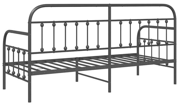 Krevet na kat Crna 80 x 200 cm Čelik s prahom premazan - Crna / 80 x 200 cm