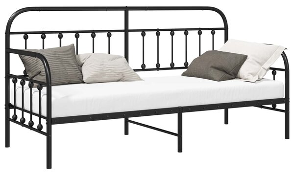 Krevet na kat Crna 80 x 200 cm Čelik s prahom premazan - Crna / 80 x 200 cm
