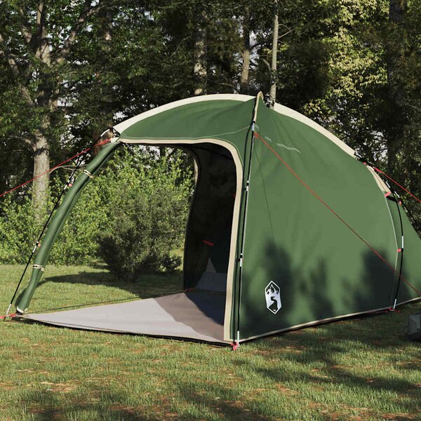 Kabinski šator s krovom Zelena 370 x 230 x 185 cm taft - Zelena / 370 x 230 x 185 cm