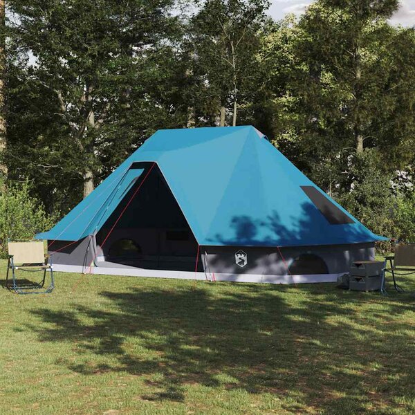 Tipi šator s krovom s pohranom Plava 680 x 430 x 270 cm taft - Plava / 680 x 430 x 270 cm