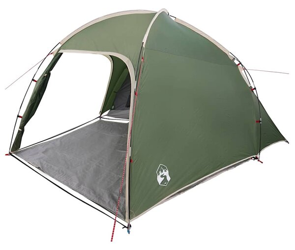 Kabinski šator s krovom Zelena 370 x 230 x 185 cm taft - Zelena / 370 x 230 x 185 cm