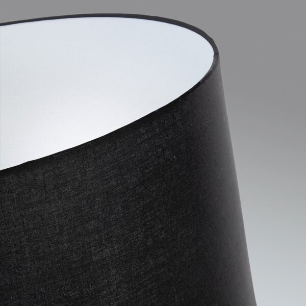 Crna podna lampa s tekstilnim sjenilom (visina 157 cm) Ikia - Kave Home