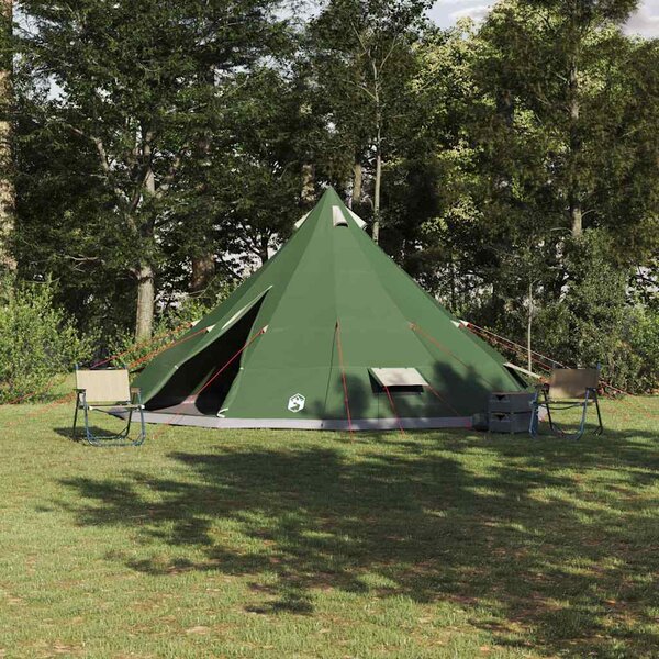 Tipi šator s krovom s pohranom Zelena 560 x 560 x 300 cm taft - Zelena / 560 x 560 x 300 cm