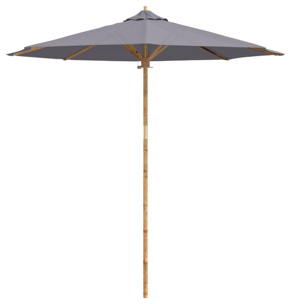 Vrtni suncobran Tamno siva Ø 240 x 260 cm bambus - Siva / Ø 240 x 260 cm