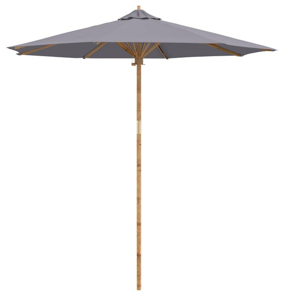 Vrtni suncobran Tamno siva Ø 240 x 260 cm bambus - Siva / Ø 240 x 260 cm