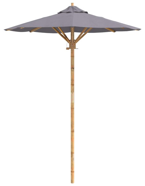 Vrtni suncobran Tamno siva Ø 150 x 210 cm bambus - Siva / Ø 150 x 210 cm