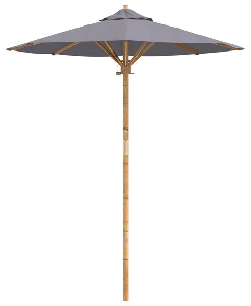Vrtni suncobran Tamno siva Ø 180 x 230 cm bambus - Siva / Ø 180 x 230 cm